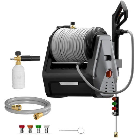 Retractable Wall Mount Pressure Washer Plus 2900 PSI 2.2 GPM
