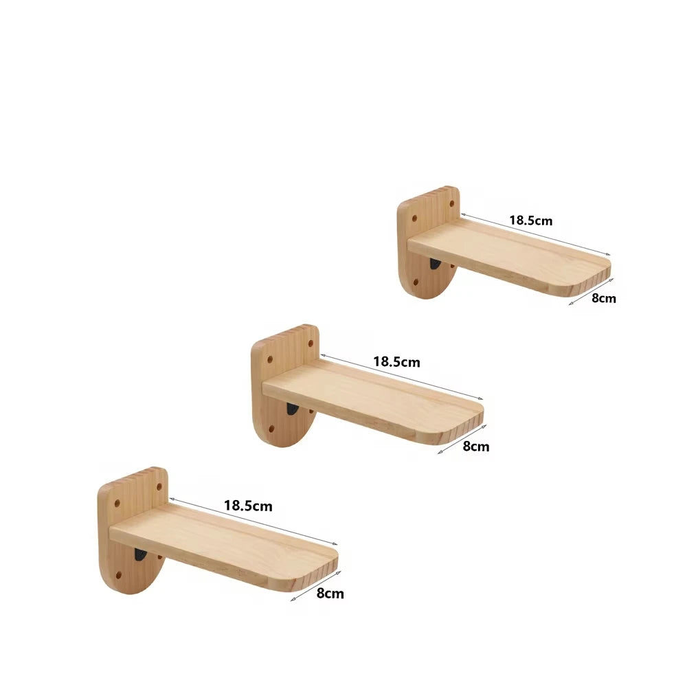 Cat Wall Mounted Climbing Shelf With Sisal Scratching Post