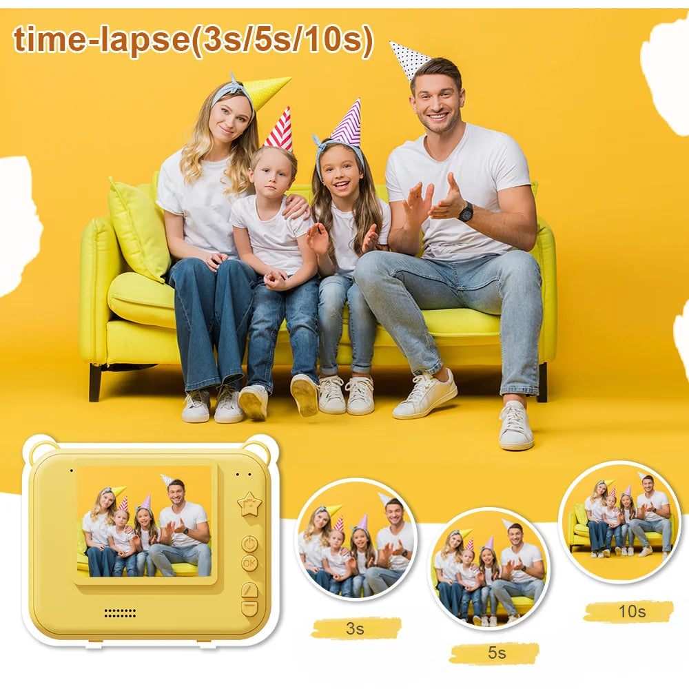 Kids Digital Camera For Children With Instant Print 1080P HD
