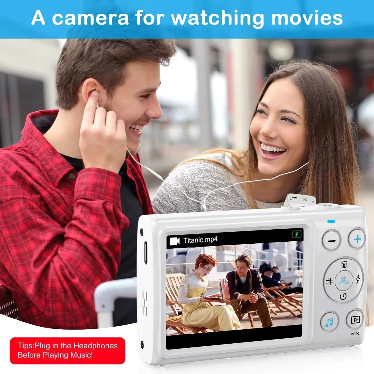 64MP 4K Digital Camera MP3 Player Camcorder for Students