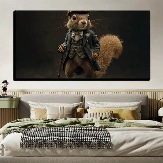 Steampunk Squirrel Wall Canvas Poster
