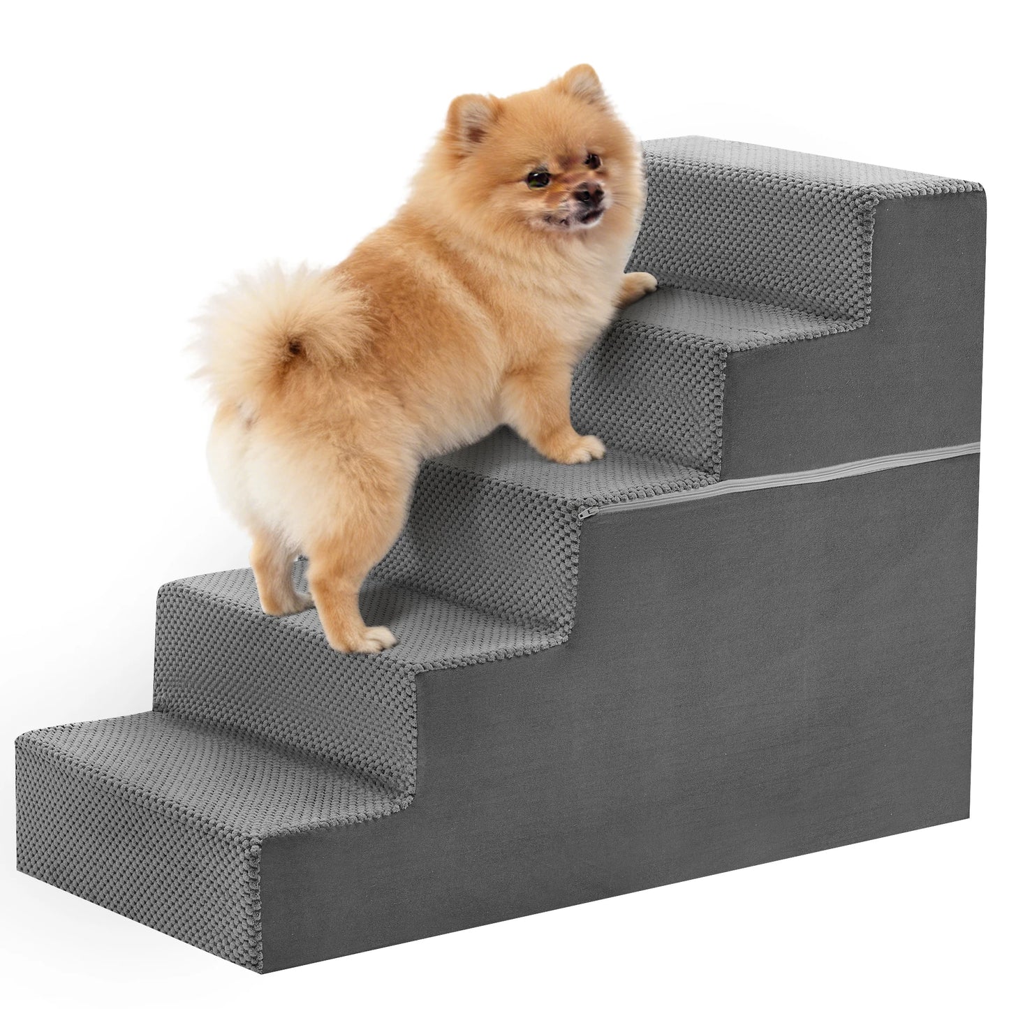 JHK Right Angled Foam Dog Stairs For Small Dogs Ramp