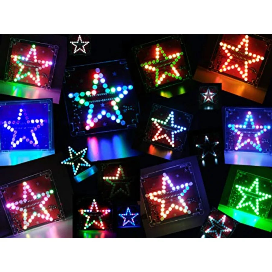 Star Shaped Soldering Practice Kit With Flashing Led And Buzzer