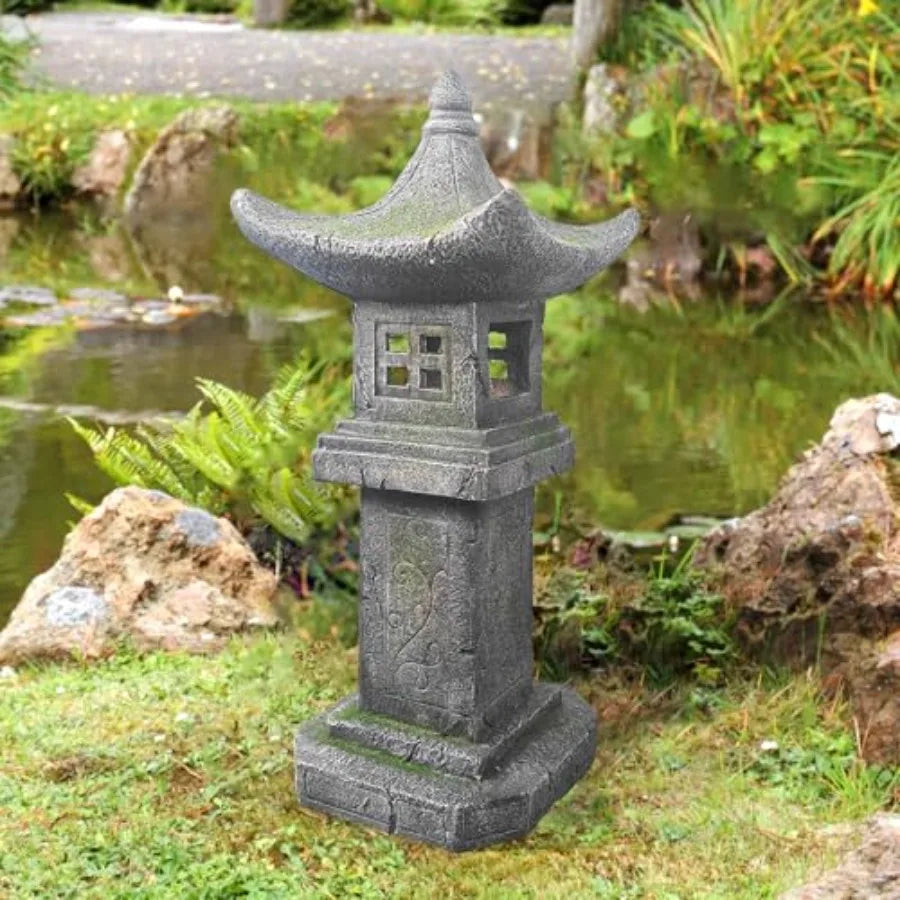 SHXI Solar Powered Pagoda Lamp For Outdoor Garden Pathway