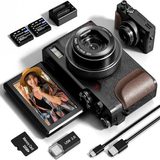 NBD 56MP 4K Vlogging Camera With 180 Degree Flip Screen