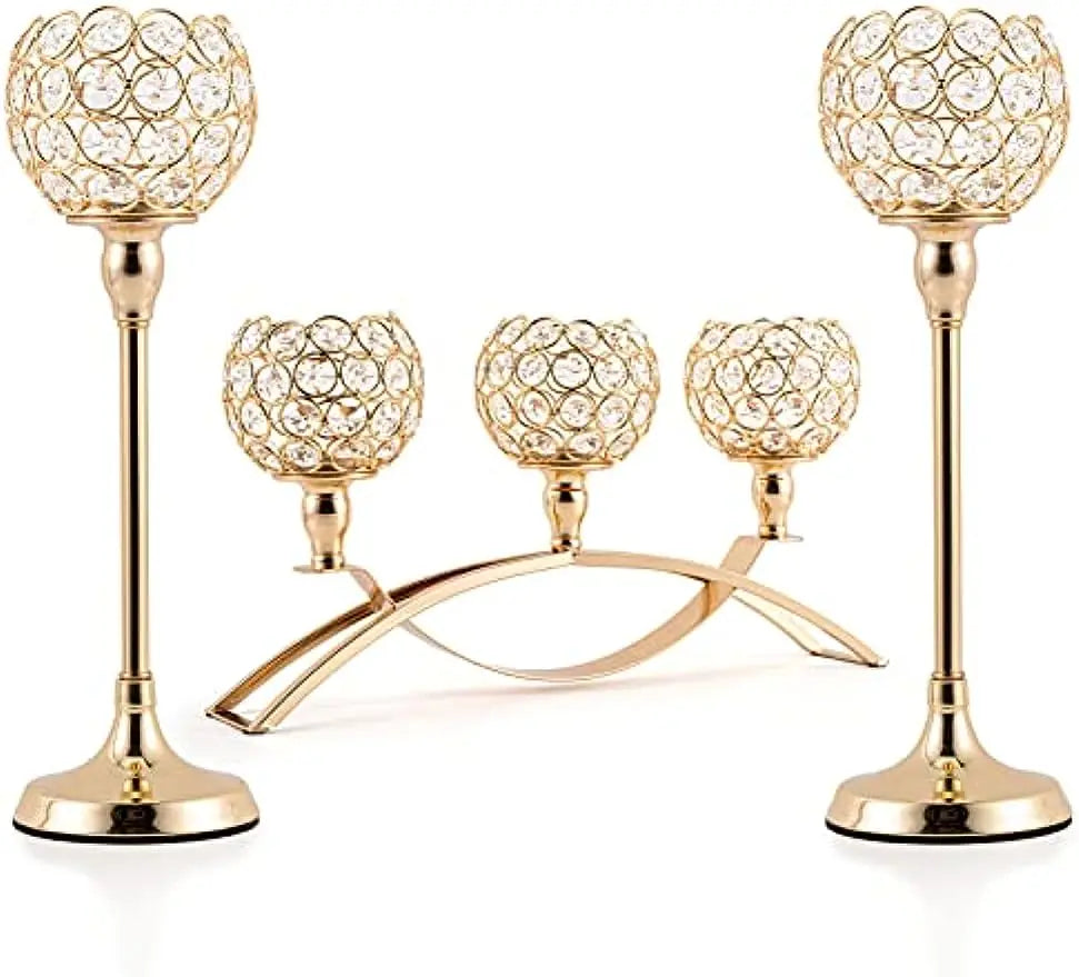 Vincigant Candelabra Centerpiece Candle Holders With 3 Arms