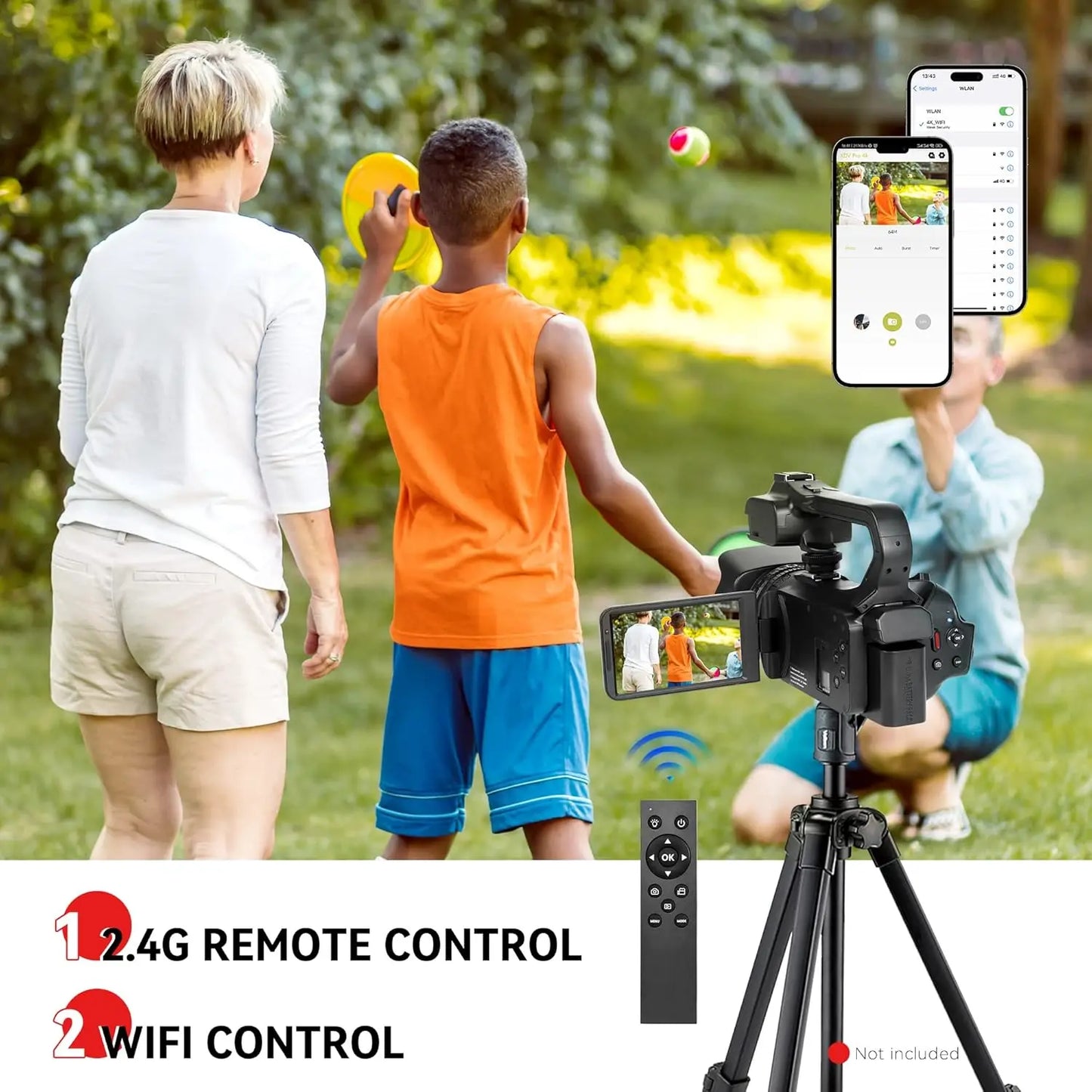 4K Ultra HD Camcorder With 18X Digital Zoom And 64GB SD Card