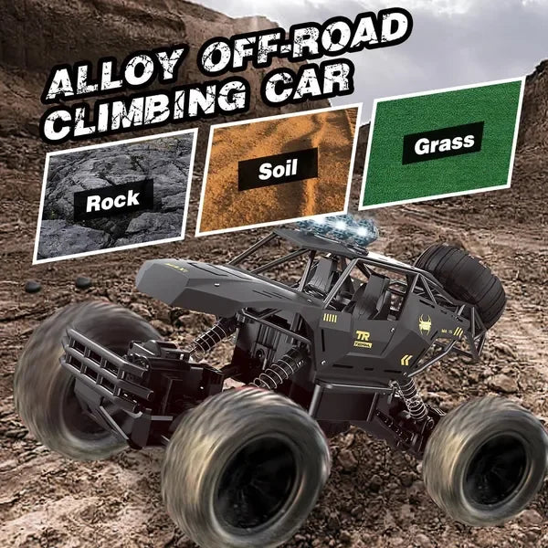 NONEDesign RC Rock Crawler Monster Truck 4WD with 2 Batteries