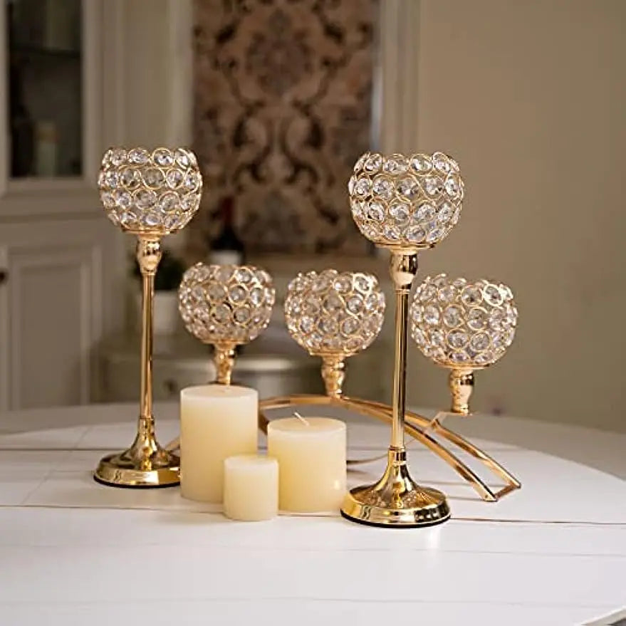 Vincigant Candelabra Centerpiece Candle Holders With 3 Arms