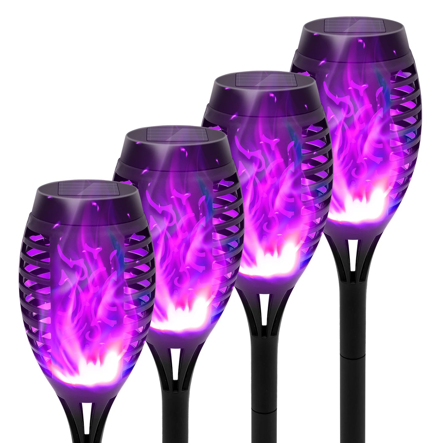 Solar Flame Torch Lights Outdoor Decoration Flickering LED Path