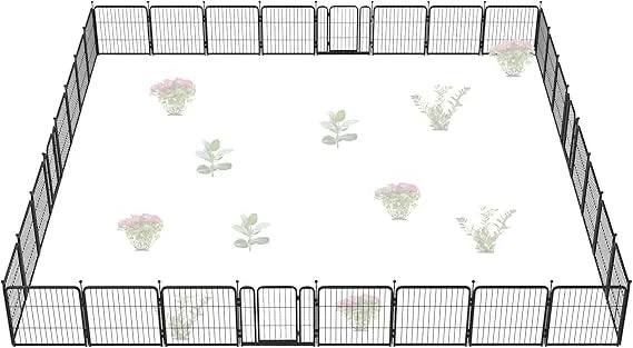 Garden Fence Outdoor Heavy Duty Metal Barrier For Pets