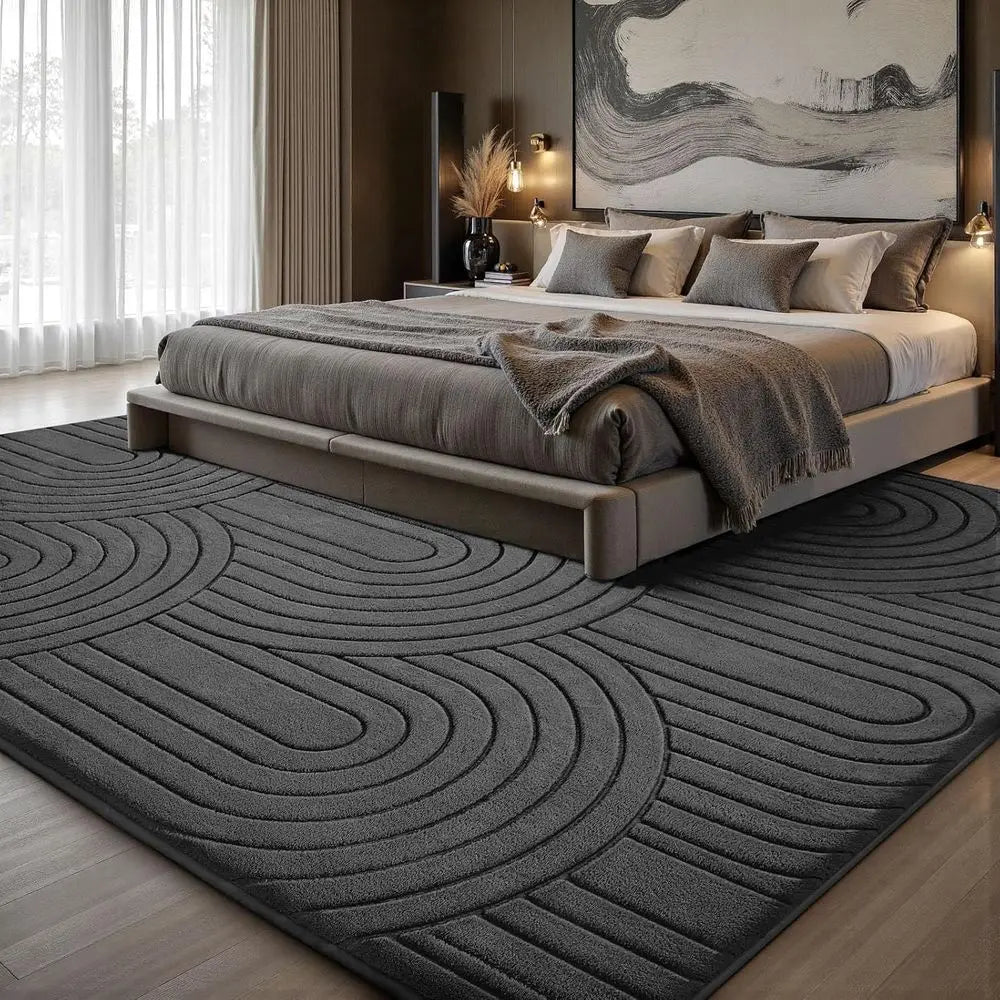 Kilim Style Anti-Slip Polyester Area Rug Machine Washable Indoor Carpet