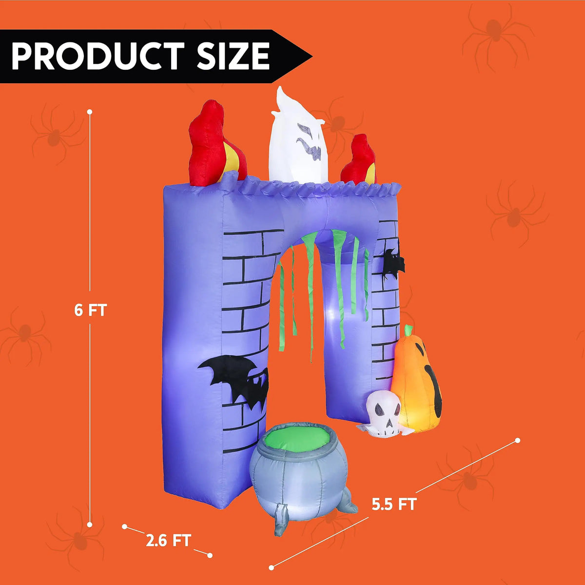Joyfy Inflatable Haunted Castle Halloween Decoration With LED Lights