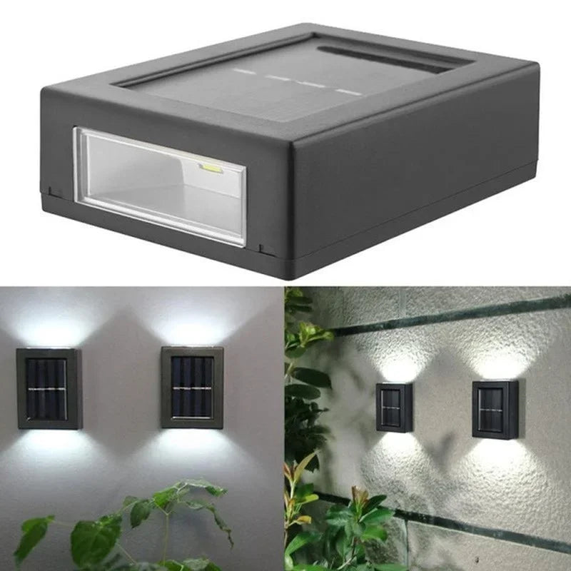 AlliLit Outdoor Solar Led Wall Light Waterproof Garden Lamp