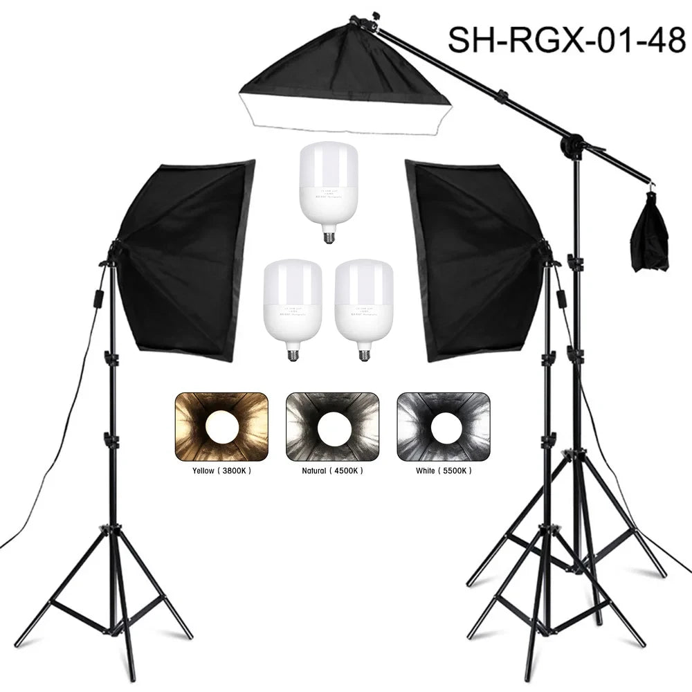 SH Professional Softbox Lighting Kit For Photography Studio
