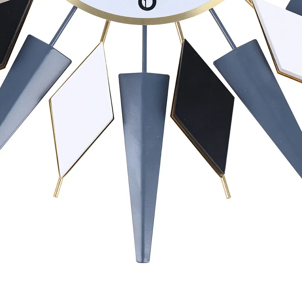 Modern Decorative Wall Clock Silent Non Ticking Retro Star Design