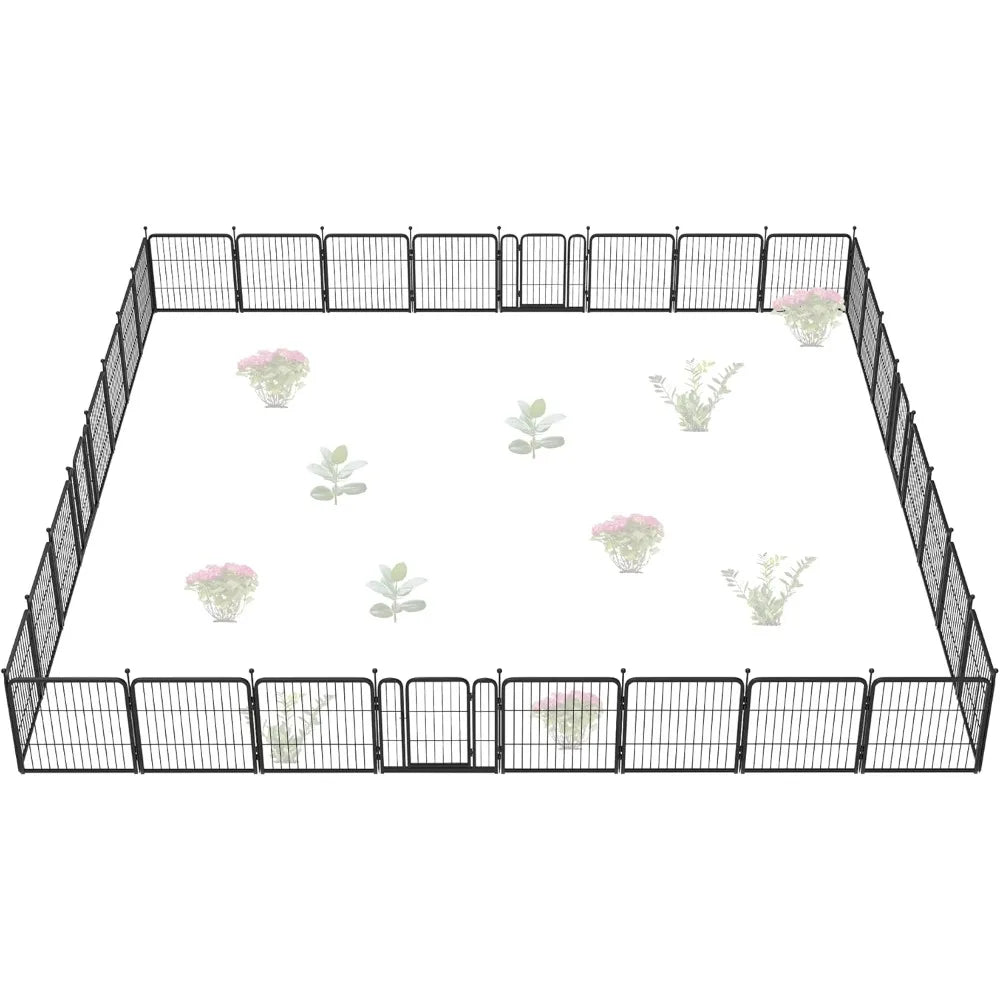 Garden Fence Outdoor Heavy Duty Metal Barrier For Pets