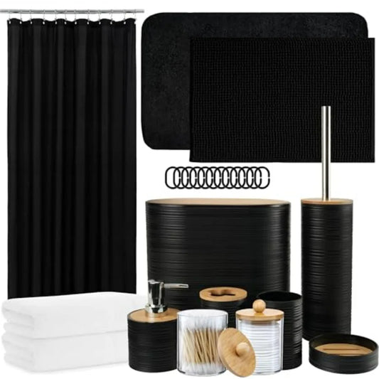 Bathroom Accessories Set Including Soap Dispenser Soap Dish Toothbrush Holder