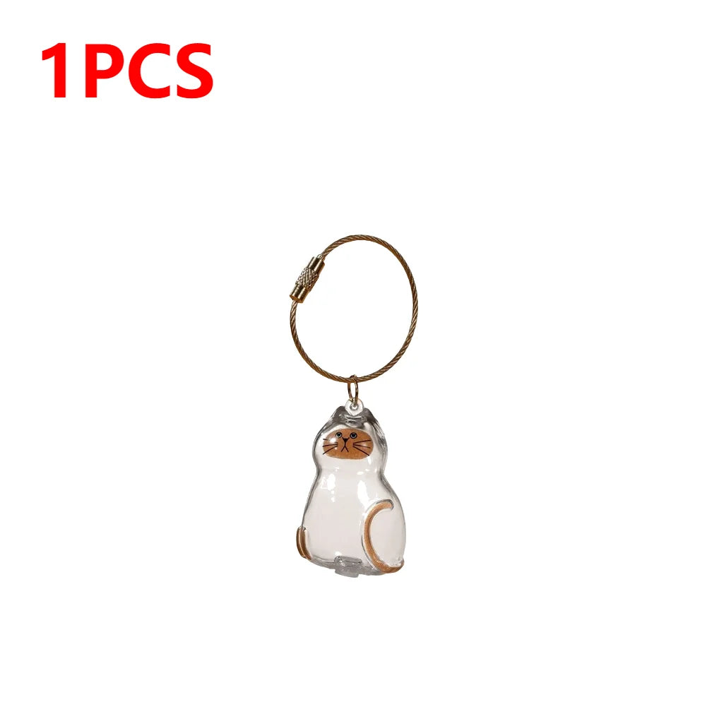 APWIKOGER Cat Keychain DIY Pendant Hair Storage Box