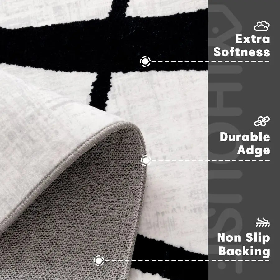 Washable Modern Abstract Rug Non Slip For Living Room