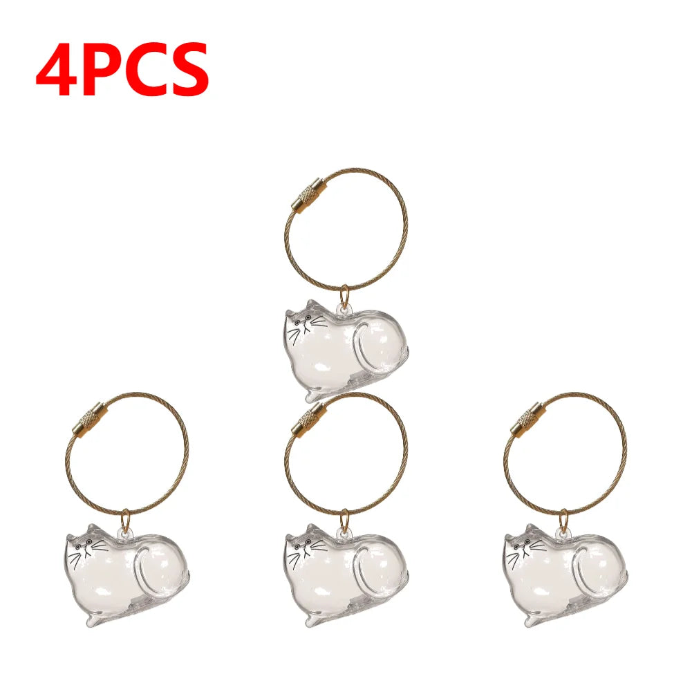 APWIKOGER Cat Keychain DIY Pendant Hair Storage Box