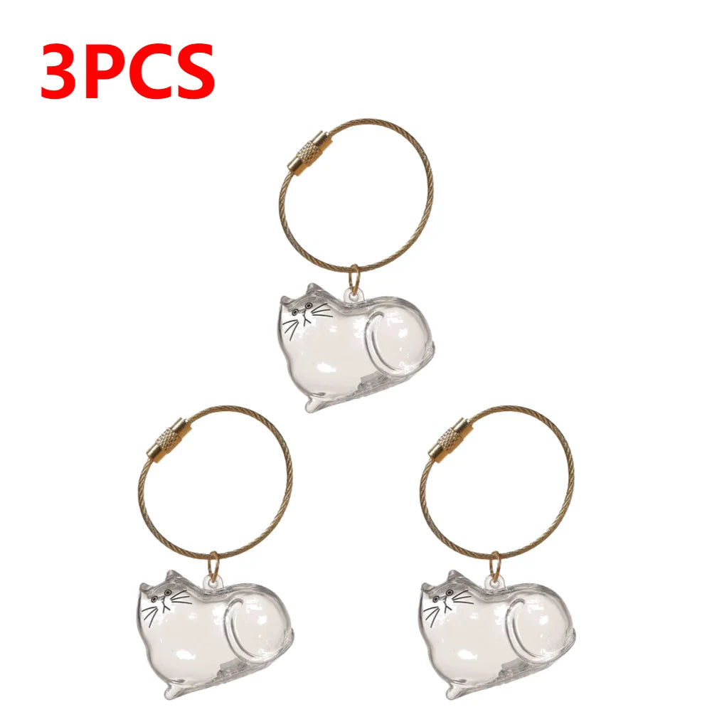 APWIKOGER Cat Keychain DIY Pendant Hair Storage Box