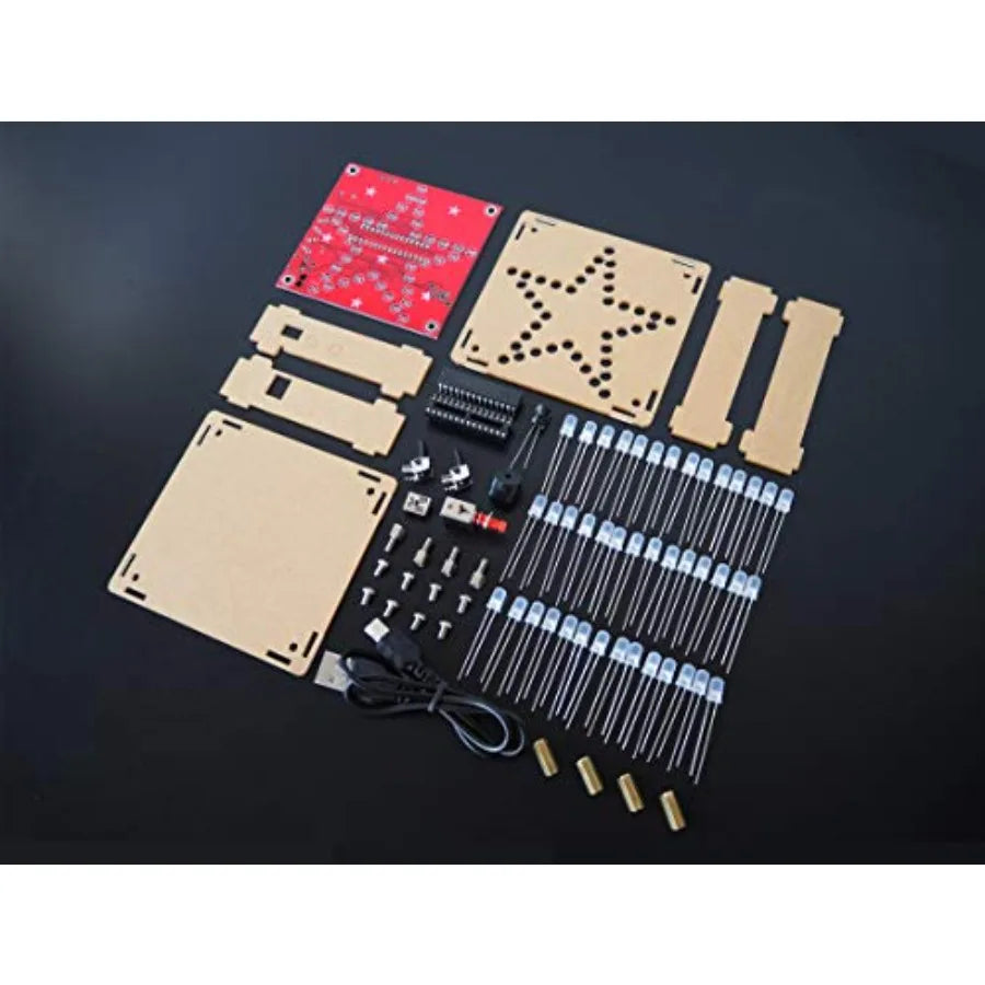 Star Shaped Soldering Practice Kit With Flashing Led And Buzzer