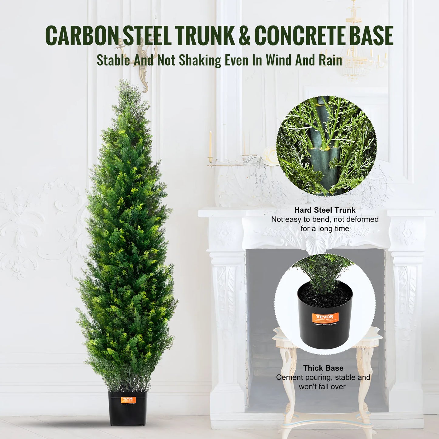 NONECN SucceBuy Cedar Topiary Artificial Tree Outdoor Decor