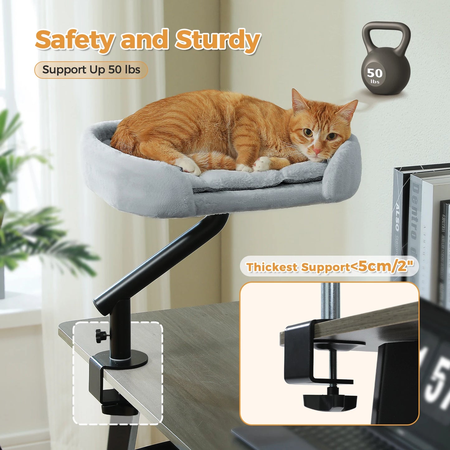 PAWZ Road Cat Desk Bed 360 Degree Rotatable Stand For Indoor Cats