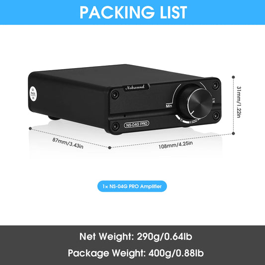 Douk Audio NS-04G PRO 2-Channel Mini Digital Power Amplifier