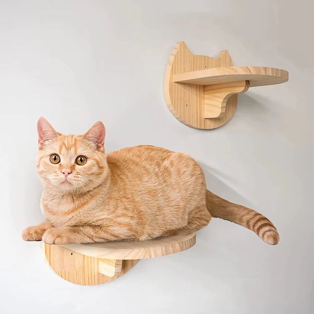 Cat Wall Mounted Climbing Shelf With Sisal Scratching Post
