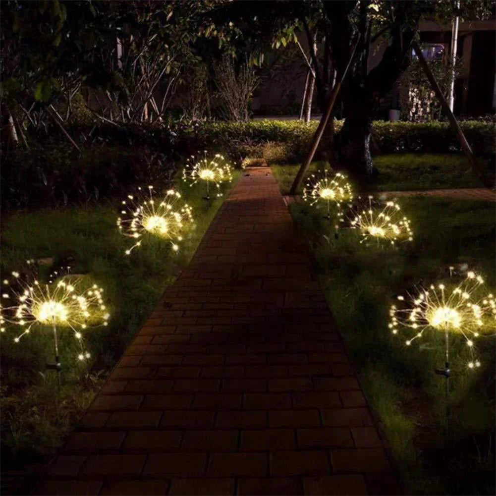Solar Fireworks Light LED Fairy String Lights For Outdoors