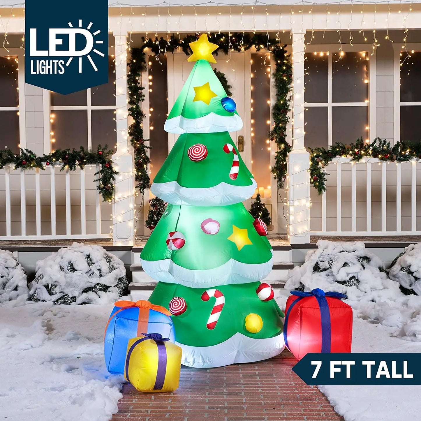 Joyfy Christmas Nativity Inflatable With LEDs For Yard Decor