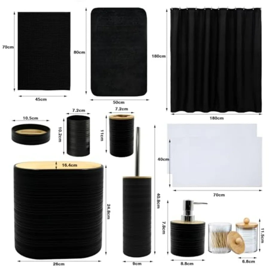 Bathroom Accessories Set Including Soap Dispenser Soap Dish Toothbrush Holder