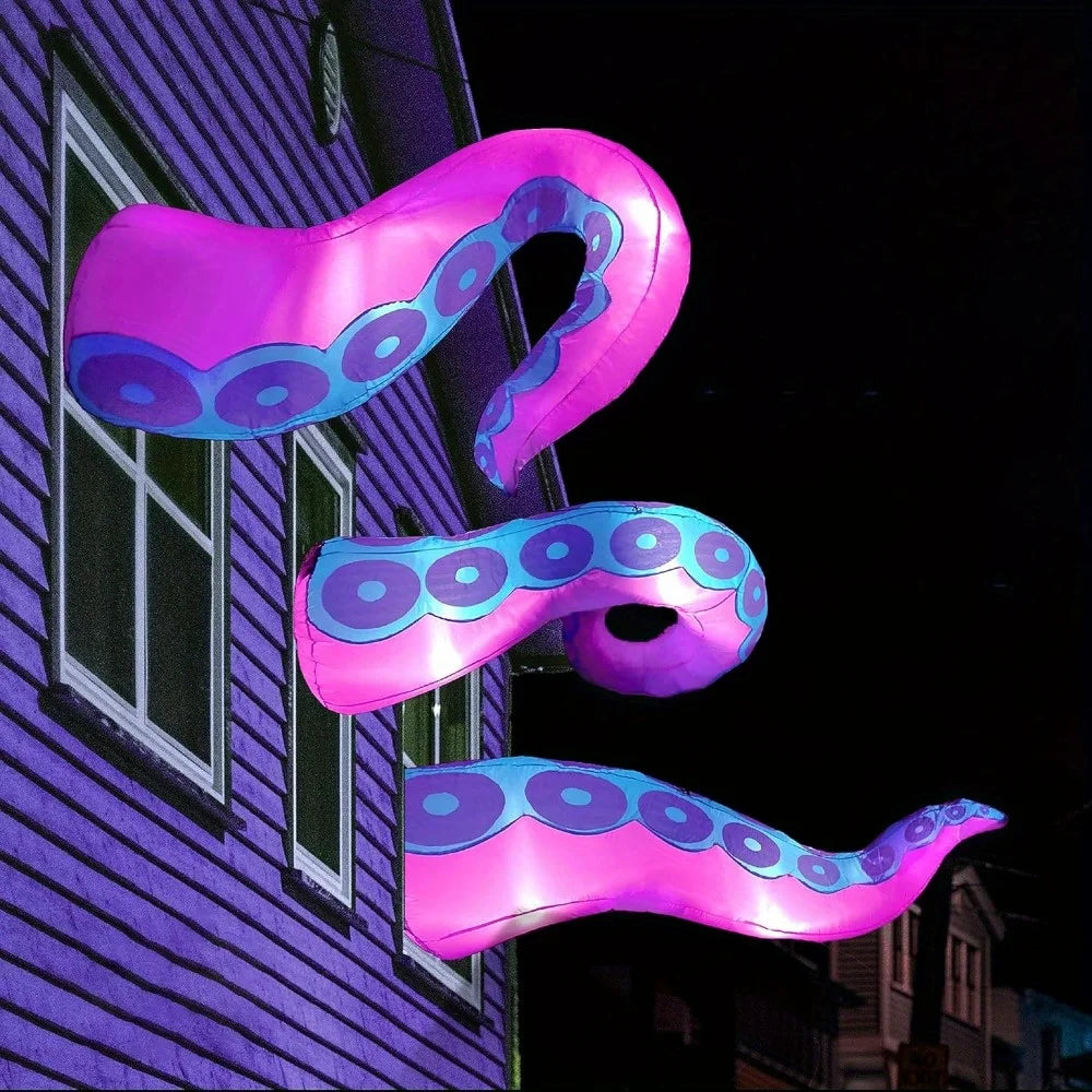 Joyfy LED Octopus Tentacle Inflatable Halloween Outdoor Decoration