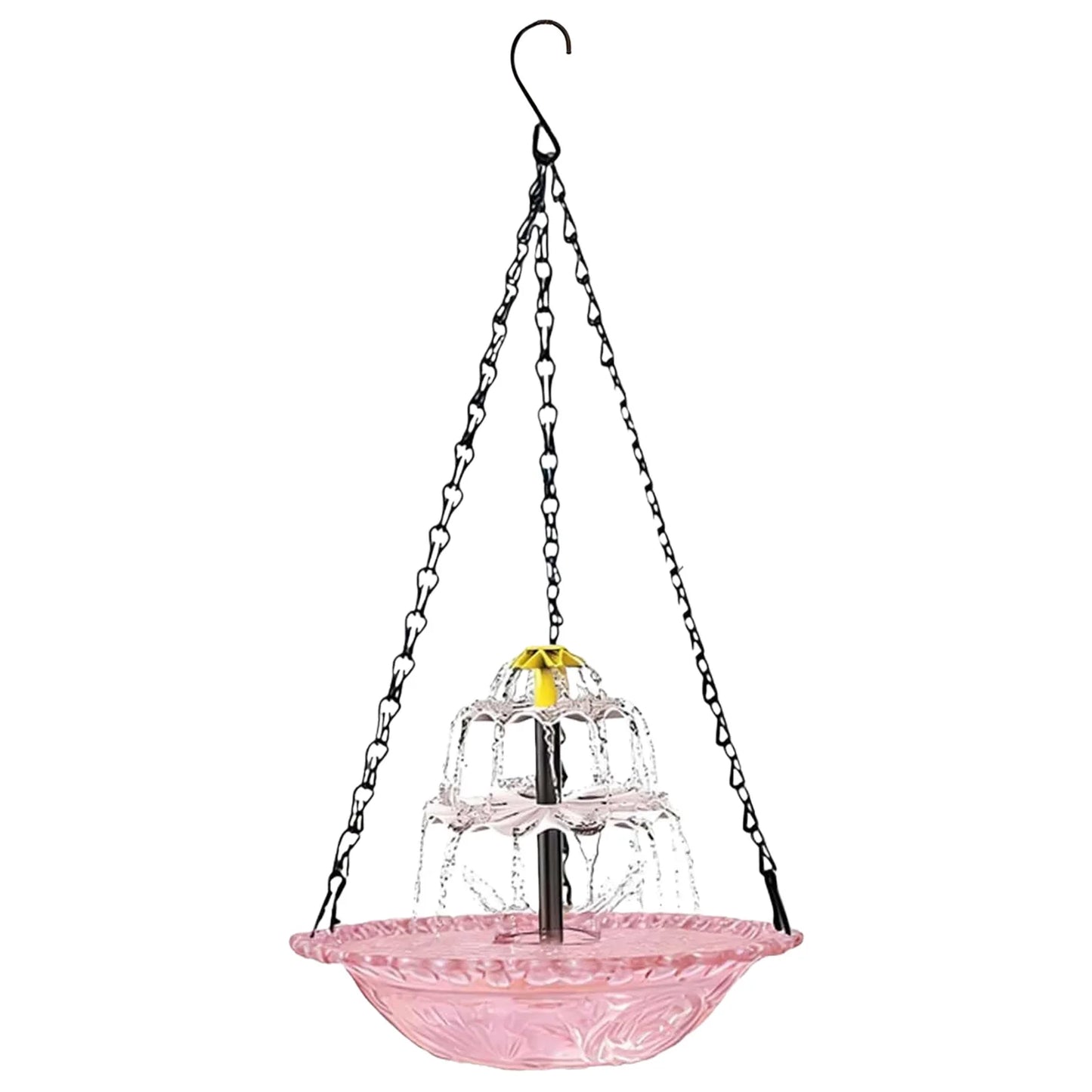 Hanging Solar Powered Bird Bath Fountain For Outdoor Garden Decor