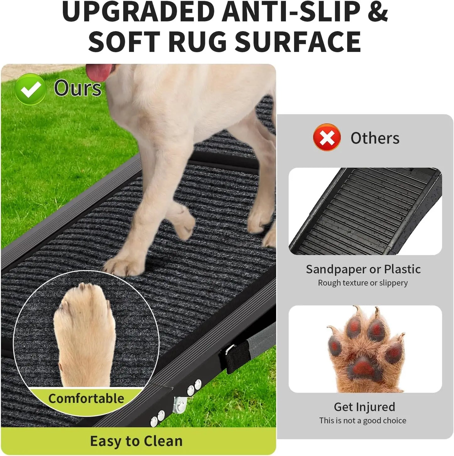 TWISTER.CK Quad-Fold Dog Ramp Non-Slip Portable For Large Dogs