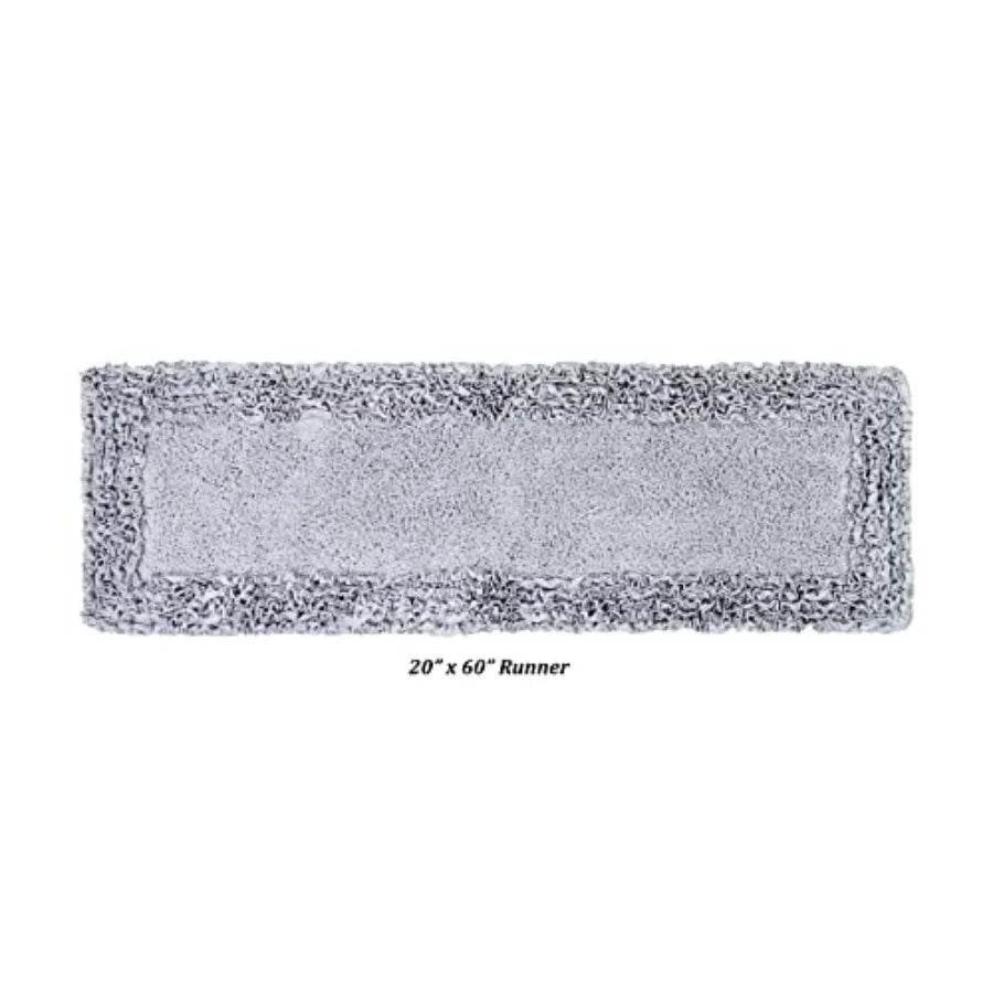 Shaggy Border Bathroom Set 3-Piece Non-Slip Rugs