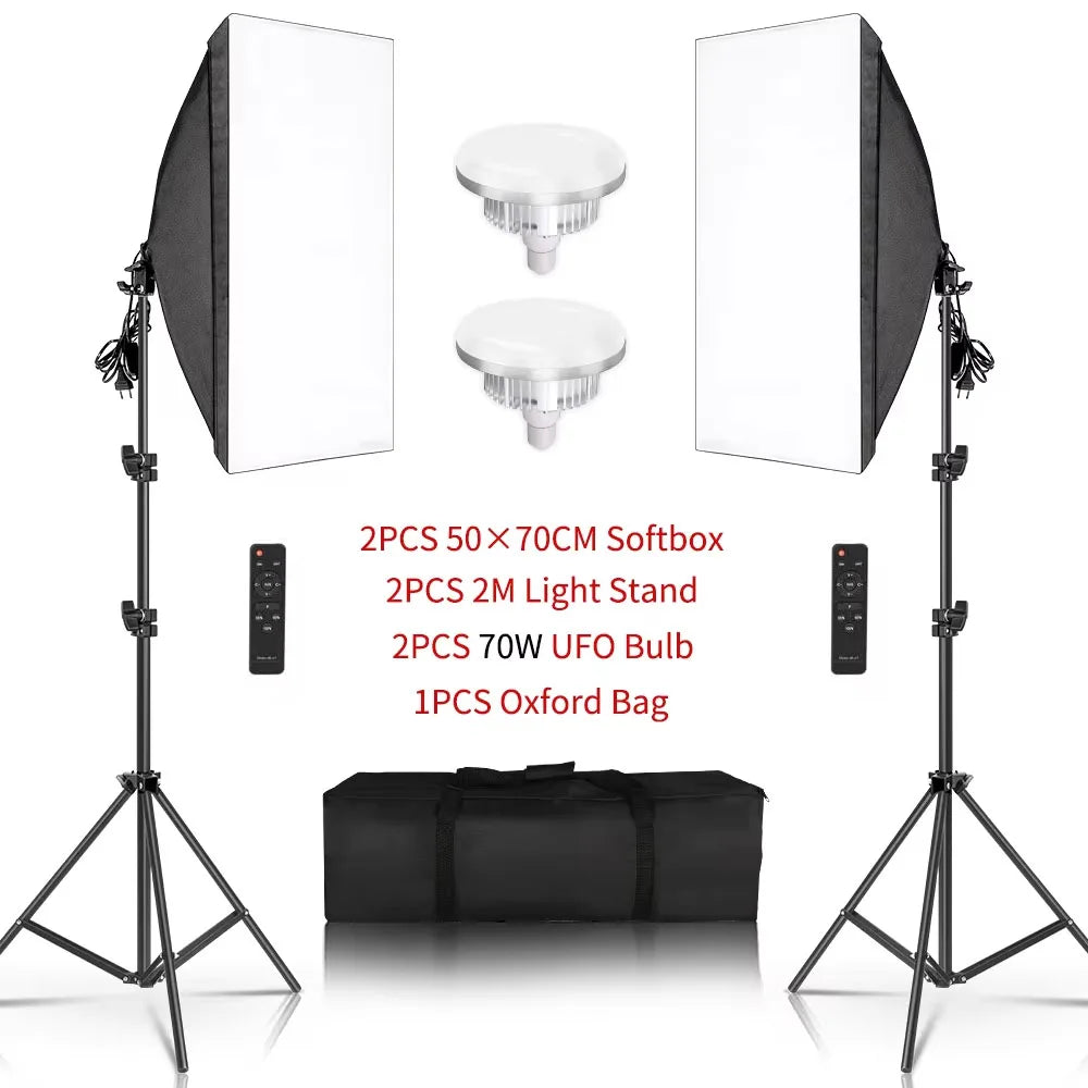 SH Professional Softbox Lighting Kit For Photography Studio
