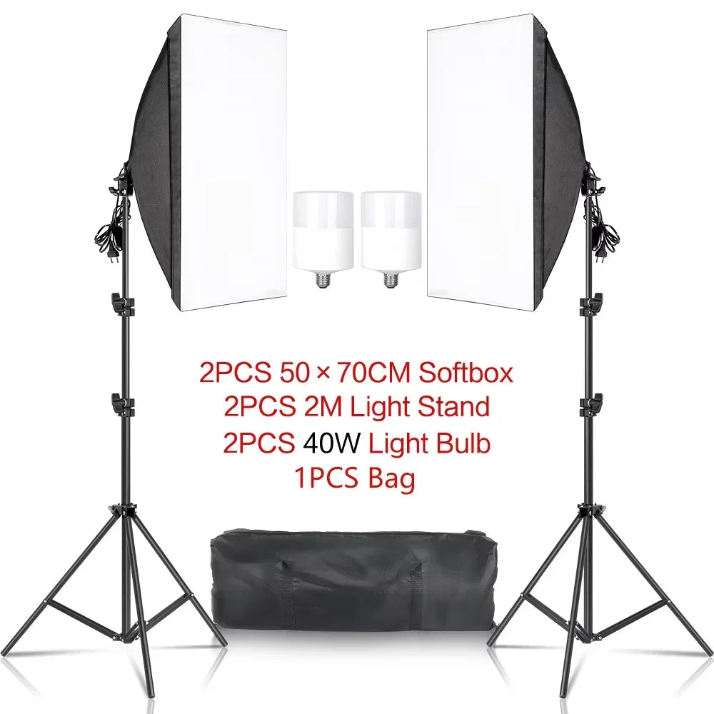SH Professional Softbox Lighting Kit For Photography Studio