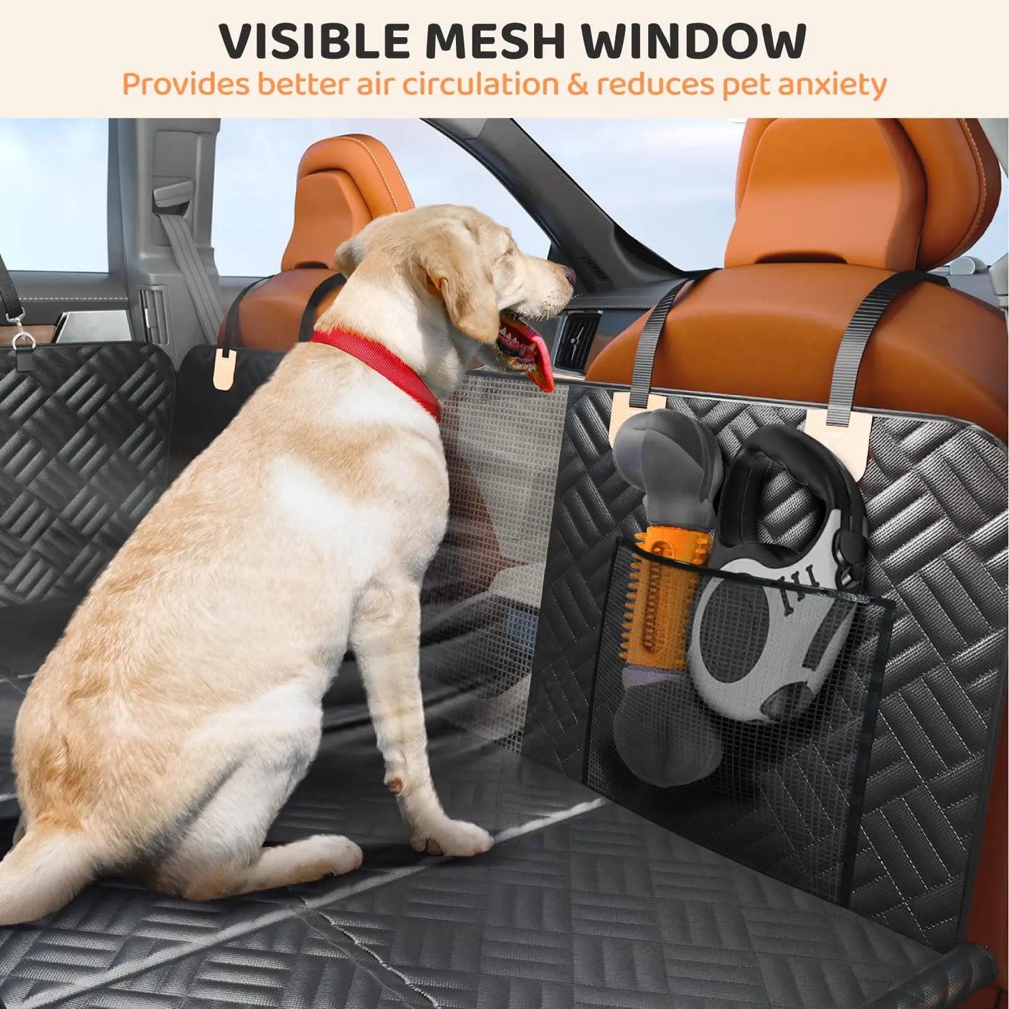 NONECN Car Rear Seat Dog Cover Hammock Heavy Duty 400lb Load