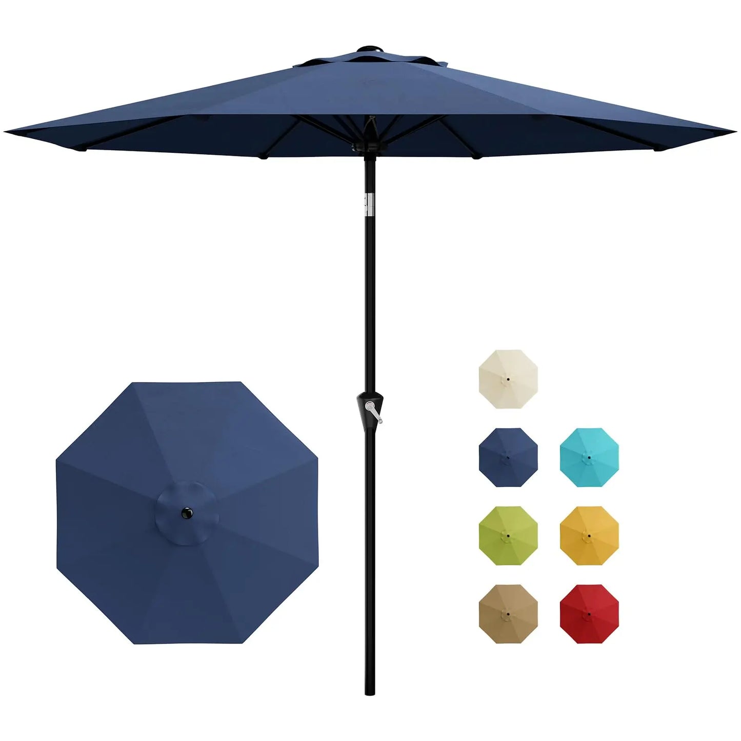 HiMISS Patio Umbrella With Crank Lift And Tilt