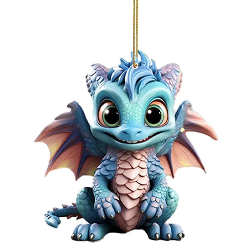 Shunmaii Christmas Dragon Acrylic Hanging Tree Ornaments