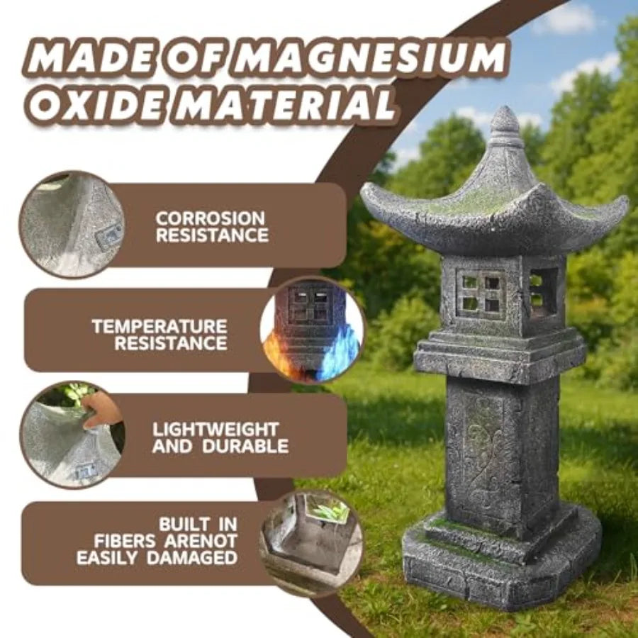 SHXI Solar Powered Pagoda Lamp For Outdoor Garden Pathway