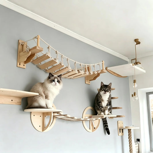 Wall Mounted Cat Rope Bridge With Sisal For Indoor Cats