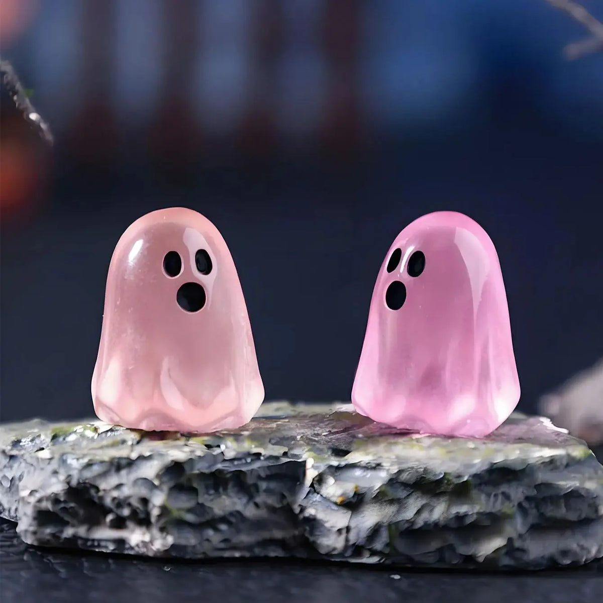 Luminous Resin Ghost Figurines Glowing Halloween Decor Collectibles