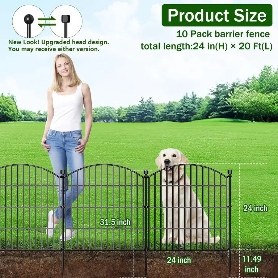Decorative No-Dig Garden Fence Panels For Pets And Rabbits