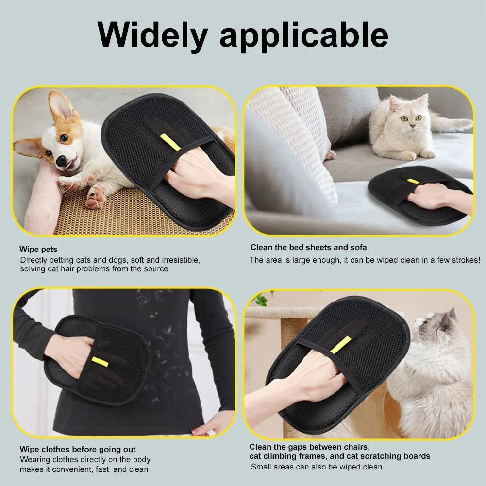APWIKOGER Deshedding Pet Grooming Glove for Dog Cat Rabbit