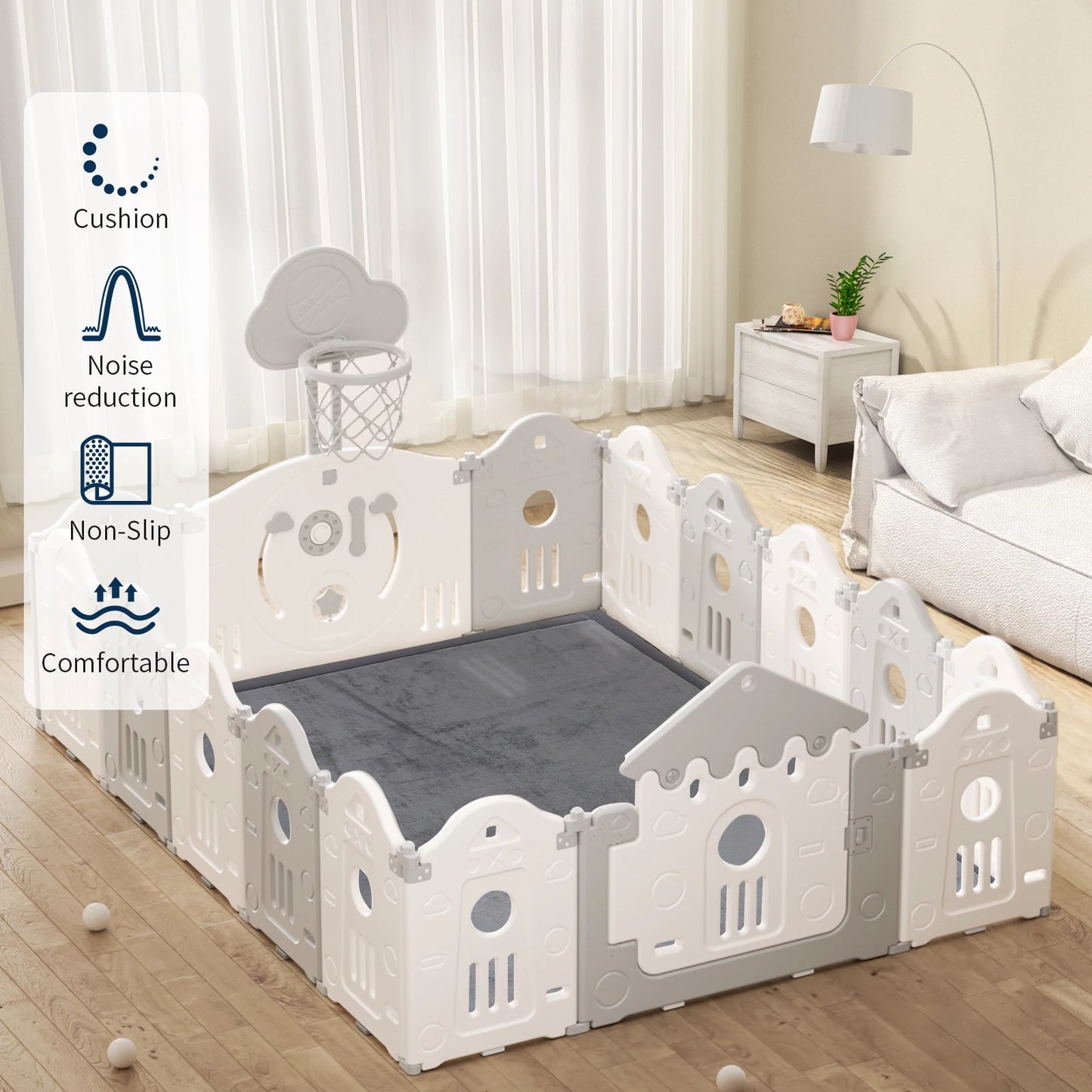 Huloo Sleep Memory Foam Carpet For Floor With Non Slip Backing