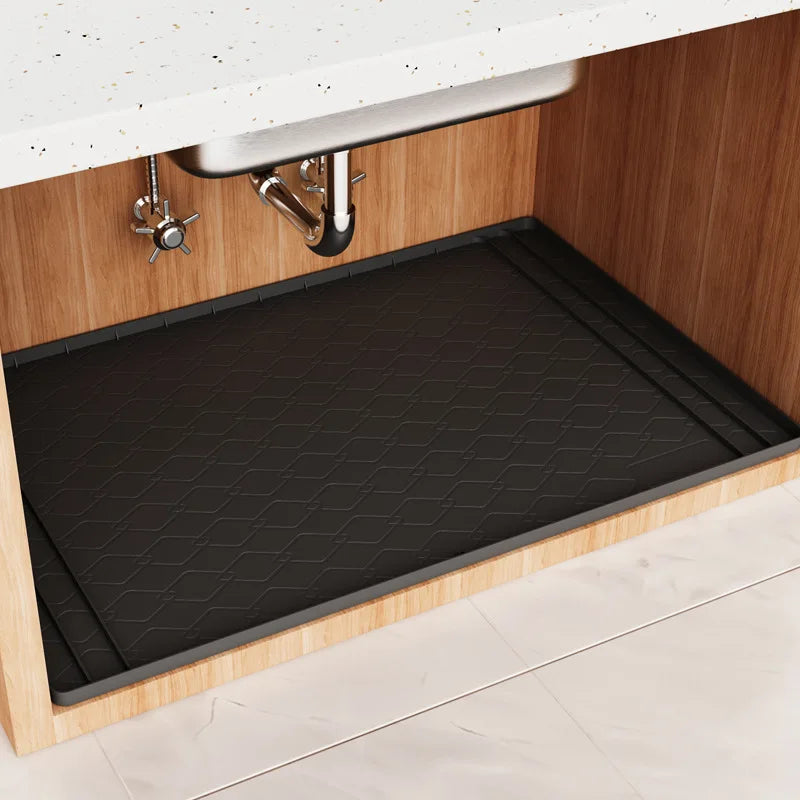 Leeseph Silicone Under Sink Mat Waterproof For Kitchen And Cabinet Protection